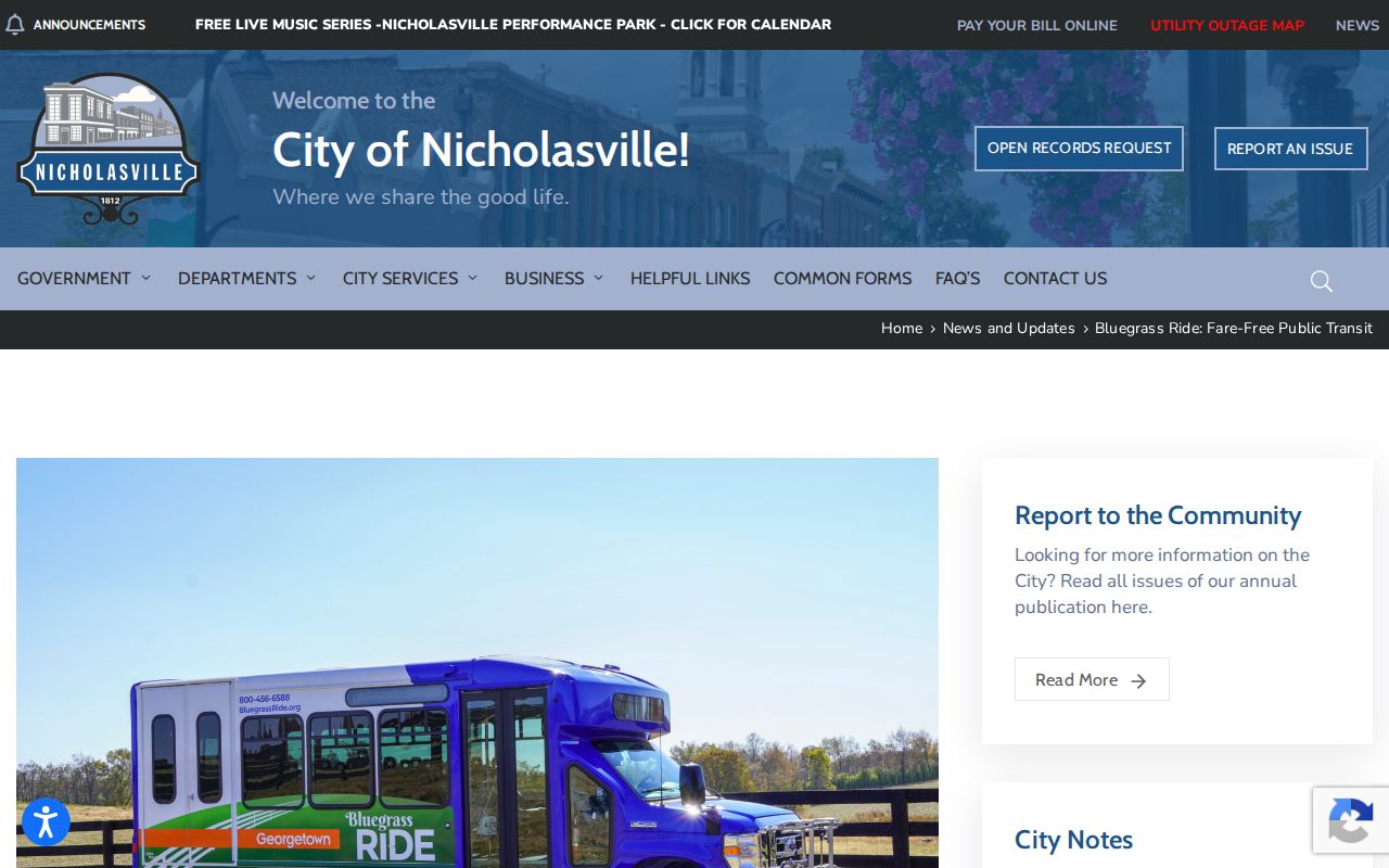 Bluegrass RIDE information for transportation after a Jessamine County release